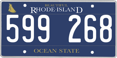 RI license plate 599268