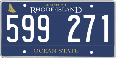 RI license plate 599271