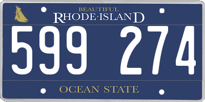 RI license plate 599274