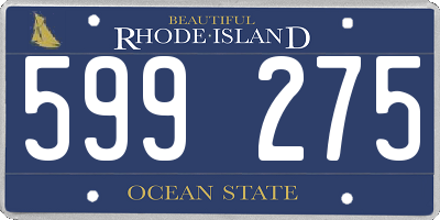 RI license plate 599275