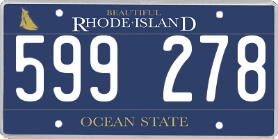 RI license plate 599278