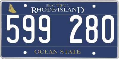 RI license plate 599280