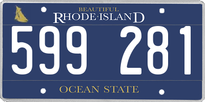 RI license plate 599281