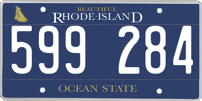 RI license plate 599284