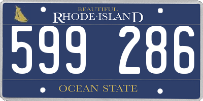 RI license plate 599286