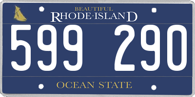 RI license plate 599290