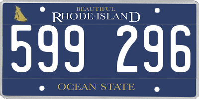 RI license plate 599296