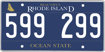 RI license plate 599299