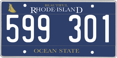 RI license plate 599301