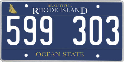 RI license plate 599303