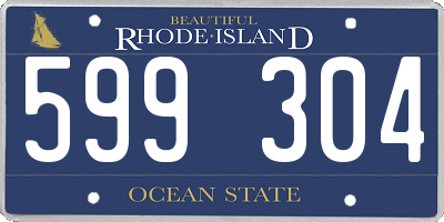 RI license plate 599304