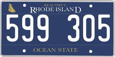 RI license plate 599305