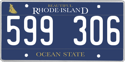 RI license plate 599306