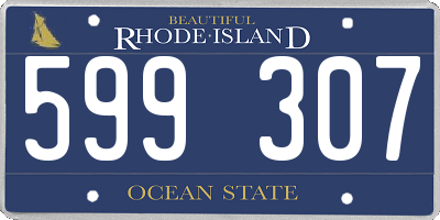 RI license plate 599307