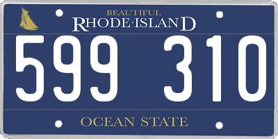 RI license plate 599310