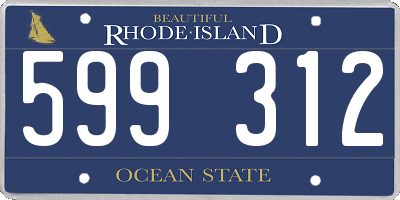RI license plate 599312