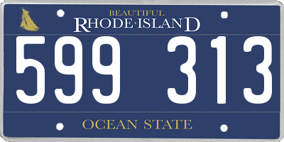 RI license plate 599313