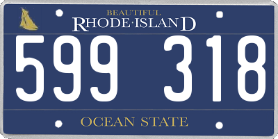 RI license plate 599318