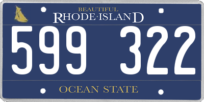 RI license plate 599322