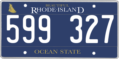 RI license plate 599327