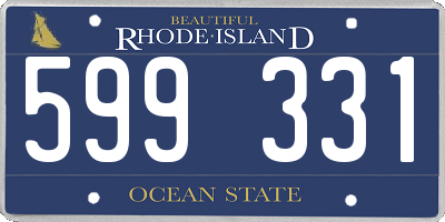 RI license plate 599331
