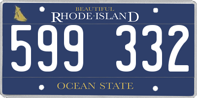 RI license plate 599332