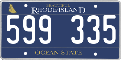 RI license plate 599335