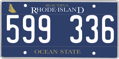 RI license plate 599336