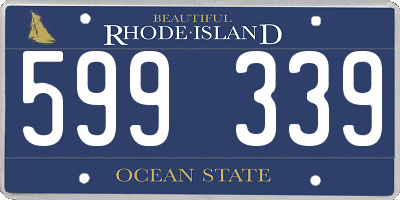 RI license plate 599339