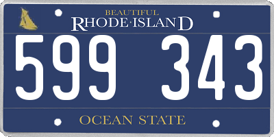 RI license plate 599343