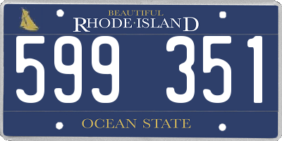 RI license plate 599351