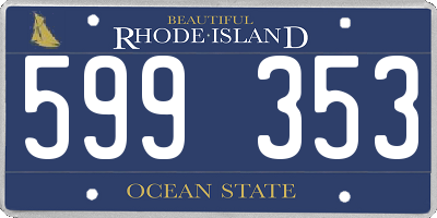 RI license plate 599353