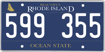 RI license plate 599355