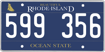 RI license plate 599356
