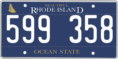 RI license plate 599358