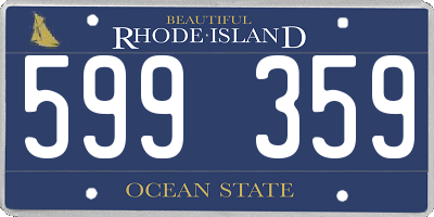 RI license plate 599359