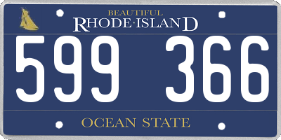 RI license plate 599366