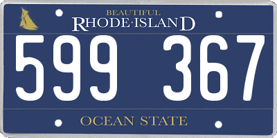 RI license plate 599367