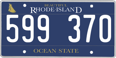 RI license plate 599370