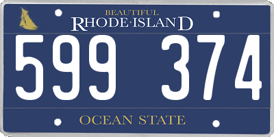 RI license plate 599374