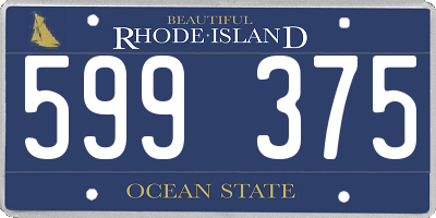 RI license plate 599375