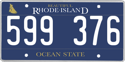 RI license plate 599376