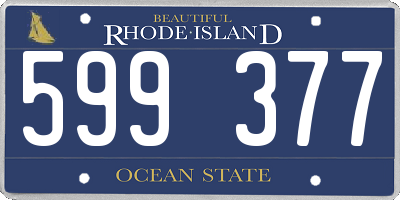 RI license plate 599377