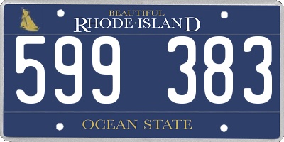 RI license plate 599383