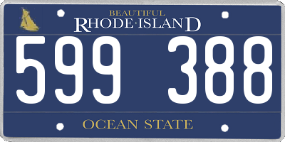 RI license plate 599388