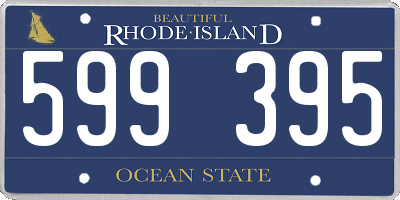 RI license plate 599395