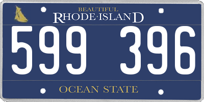 RI license plate 599396