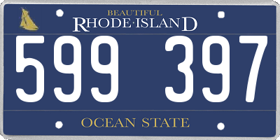 RI license plate 599397