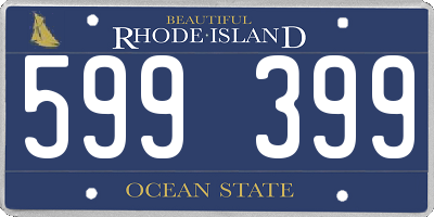 RI license plate 599399
