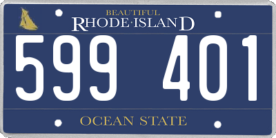 RI license plate 599401